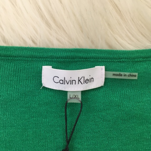 Calvin Klein green poncho sweater - Picture 3 of 8